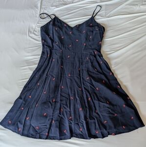 GAP Blue Pleated Spaghetti Strap Mini Dress